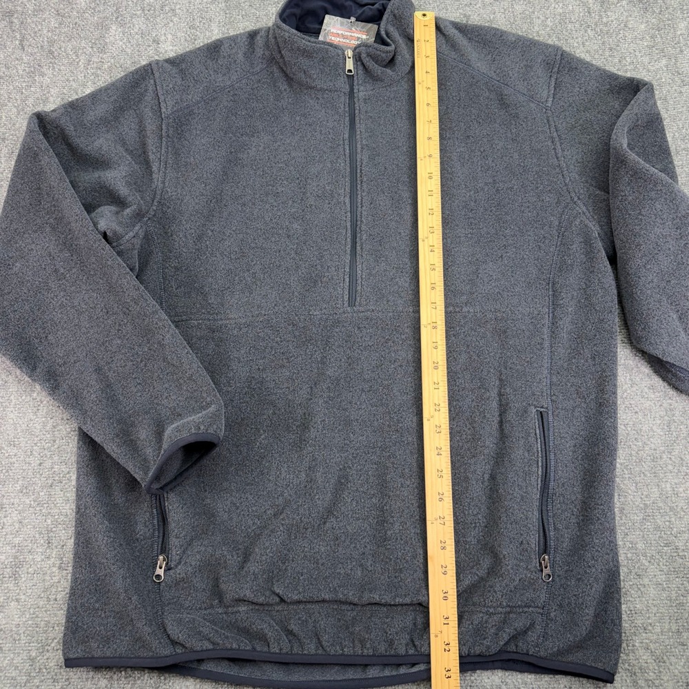 Duluth Trading Pullover Men's XLT Tall Blue Fleece Polartec 200 1/4 Zip - Picture 7 of 11
